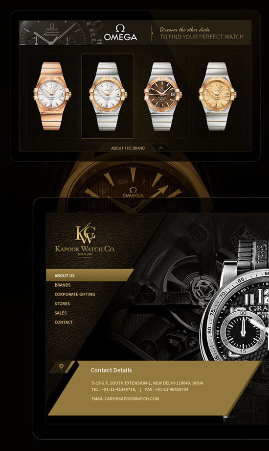 kapoor watch手表網(wǎng)頁(yè)設(shè)計(jì)